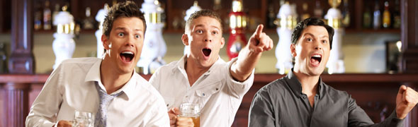 Fans at the pub